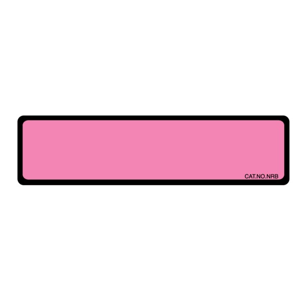 Blank Chart Labels 1-3/8" x 5-3/8" Rose w/Black